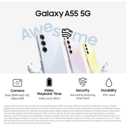 Samsung Galaxy A55 5G 256GB | 8GB RAM | Incluye: Smartwatch
